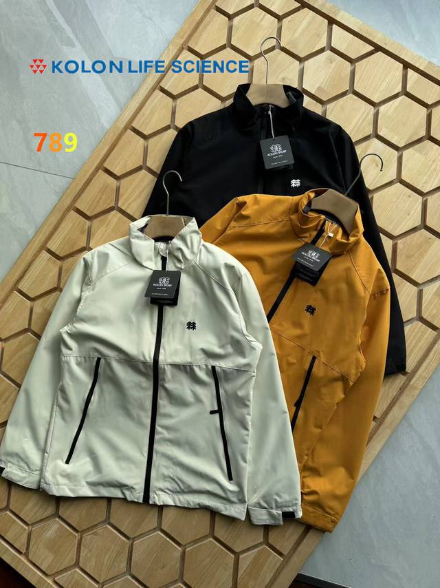 Kolon Sort Outdoor Softshell Stand Collar Jacket Water-Repellent Casual Windproo