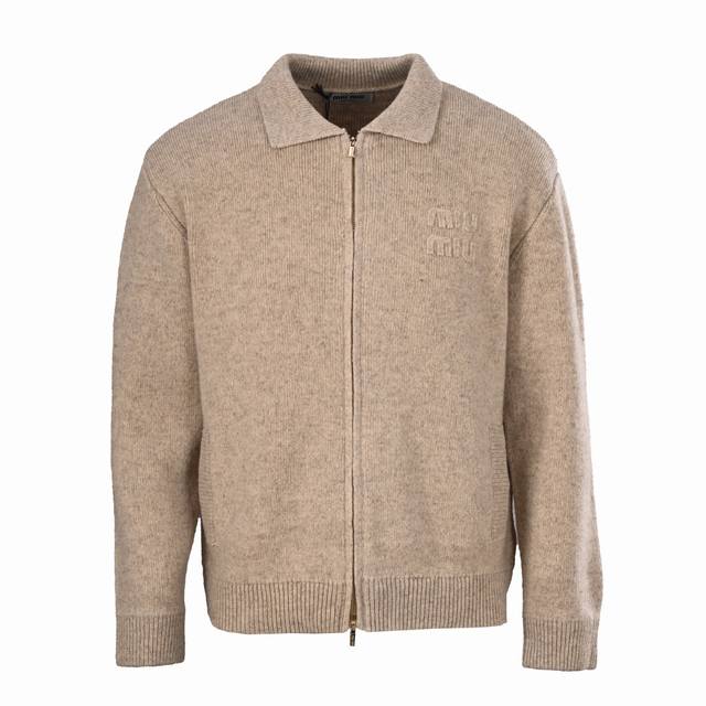 Miu Miu Wool Zip-Up Cardigan (Ddd) This style is a relatively thick cardigan, no