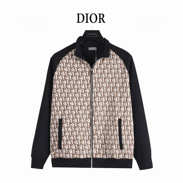 Dior 25Fw Color Block Monogram All-over Print Zipper Jacket Set - Custom-made, s