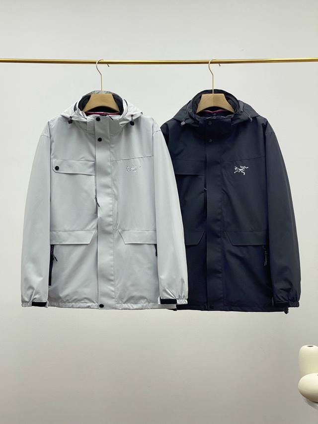 Arc'teryx Workwear-Style Fleece 3-in-1 Jacket, Black/Stone Grey, M-3XL. Protect