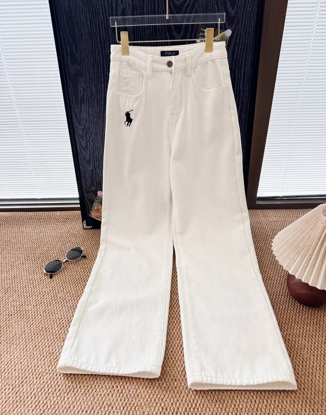 Price: Product Name: Ralph Laur*N Ralph Horse Embroidery White Fleece-Lined Jean