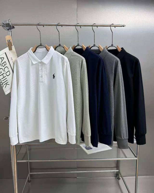 Ralph Lauren Polo 2025 New Arrival Casual Business Long-Sleeve Piqu
