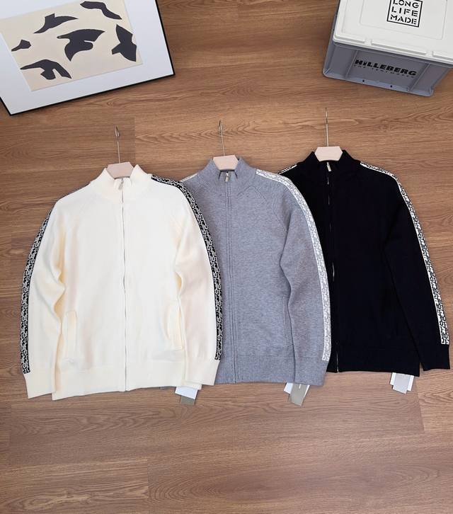 Dior 2025 Fall/Winter New Zip-Up Cardigan! Jacquard knit wool blend zip-up cardi