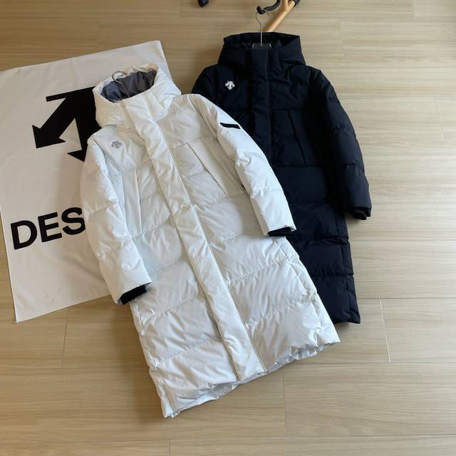 Main Image: Large Quilt Down Jacket, Descente Quality Long Unisex Down Jacket, C