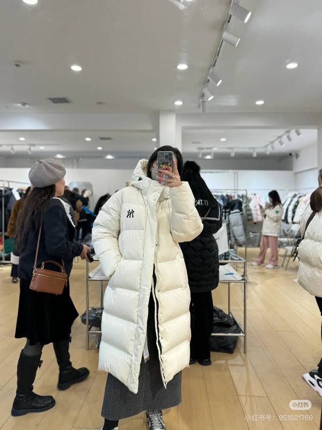 Model + Detail Photos Large Cotton Quilt Down Jacket Ny Yankees Mlb Same Style S