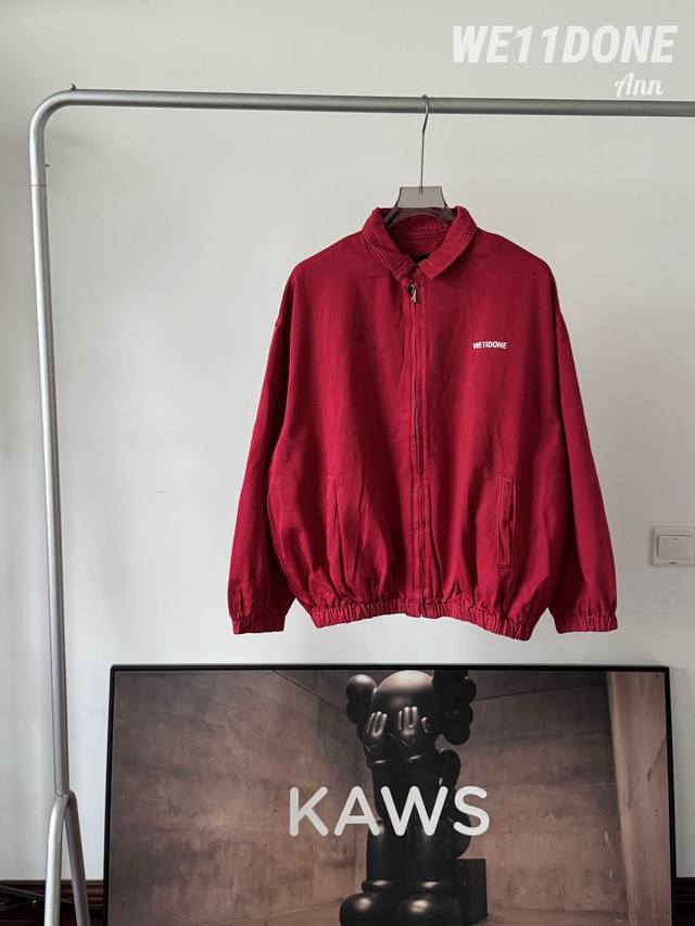 We11Done 24Fw Inverted Slogan Letter Denim Lapel Jacket (Ddd) Core Fabric: Selec