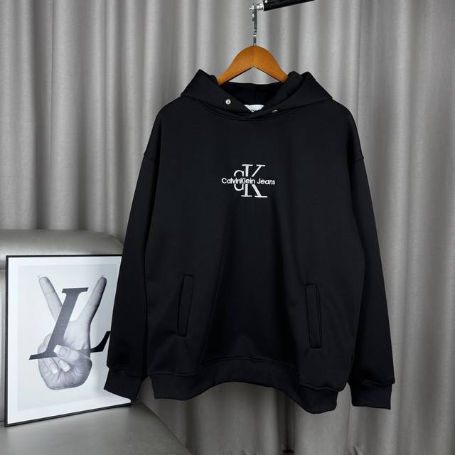 Exclusive Premium Spring/Autumn Classic Style CK 3D Embroidered Letter Logo Hood