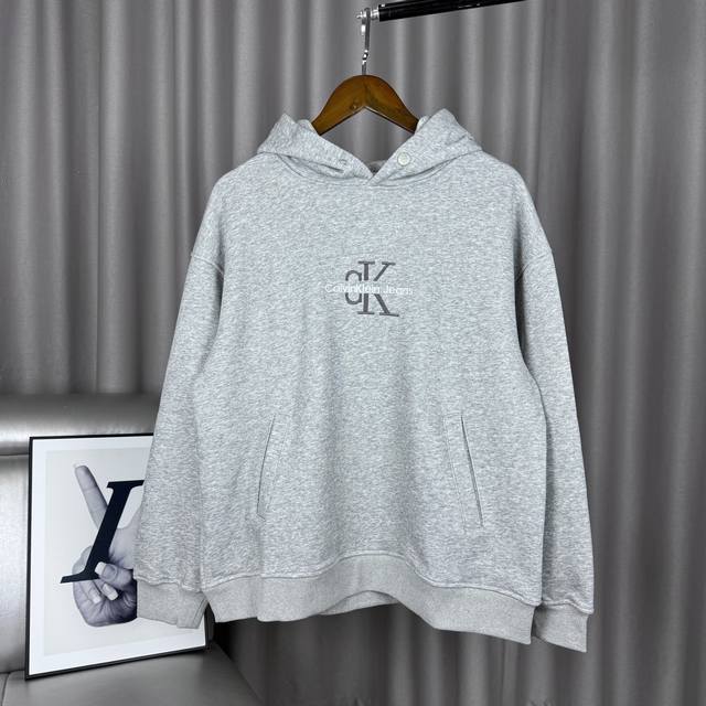 Exclusive Premium Spring/Autumn Classic Style CK 3D Embroidered Letter Logo Hood