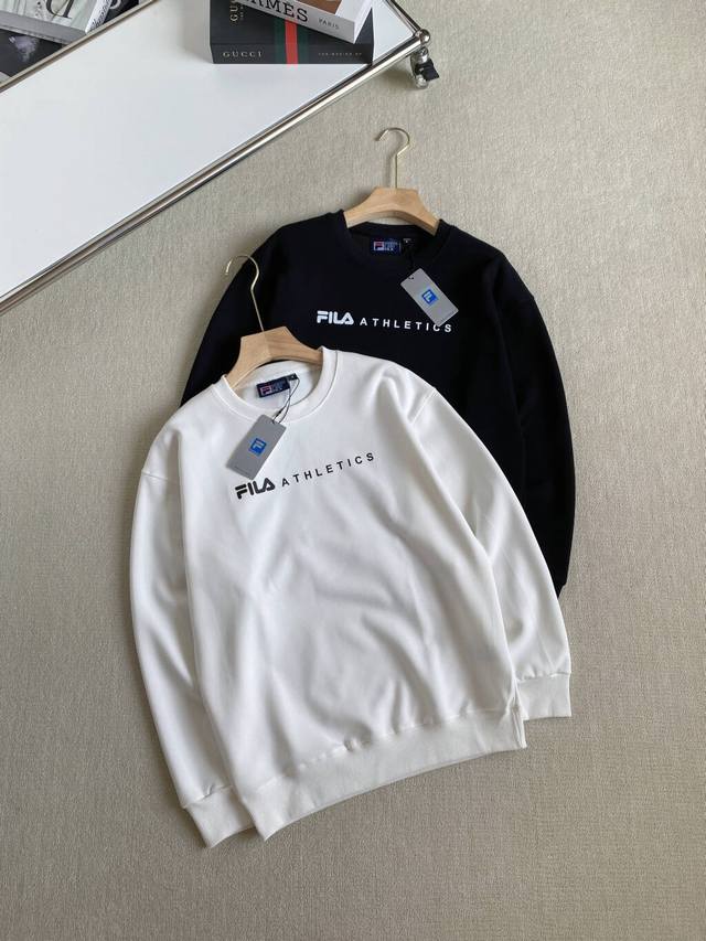 Fila Men's Pullover Crew Neck Sweatshirt, Fitness Running Sports Training Knit L