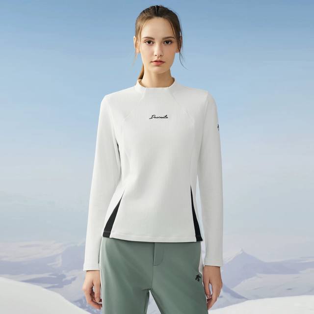 Descente Women's Ski Series Women's Half-High Collar Fleece Long-Sleeve Knit Top