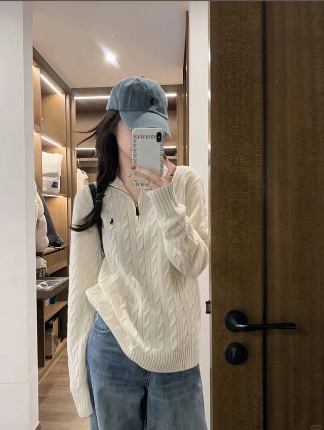 New Arrival! Ralph Lauren Half-Zip Cable Knit Sweater! Anyone know what this Ral