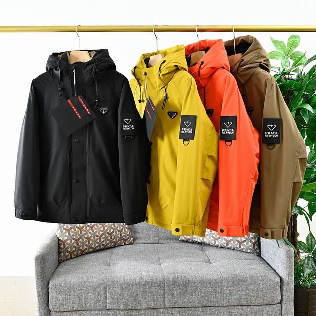 New Arrival, Order Number: 2136# Prada 25S Triangle Logo Epaulette Workwear Styl