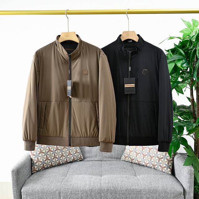 New Arrival, Order Number: 1502# Zegna 25Ss Winter Men's Stand Collar Cotton Jac