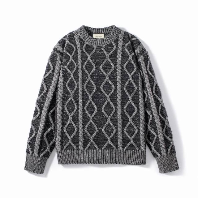 Gucci Retro Diamond Pattern Knit Sweater (Ddd) Fit Reference: 2XL (slightly loos