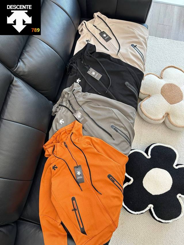 Descente Autumn New Arrival Men's Half-Zip Sports Functional Long-Sleeve T-Shirt