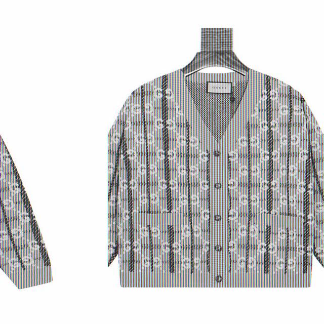 Gucci Logo Jacquard Cardigan Knit Sweater This is a knit cardigan from the Itali