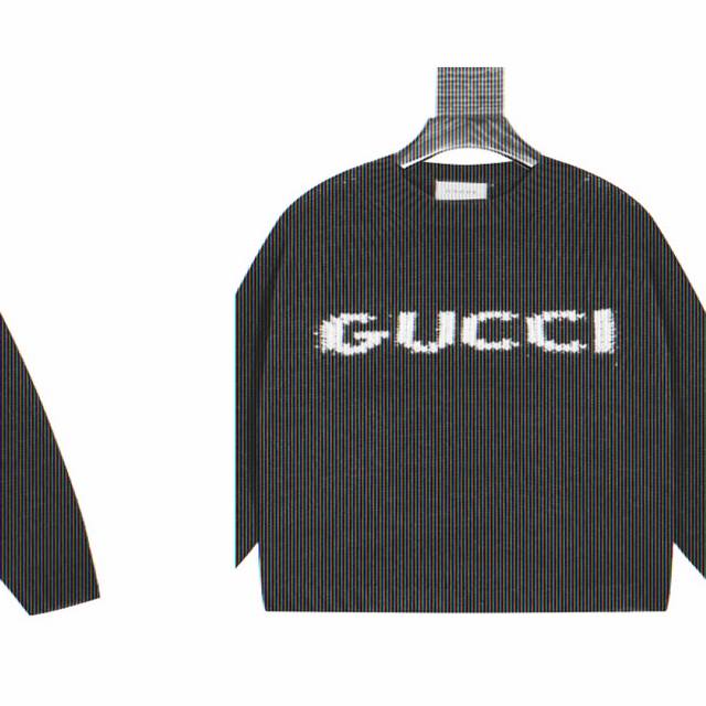 Gucci Logo Jacquard Crew Neck Knit Sweater (Ddd) Jacquard Craftsmanship: Woven u