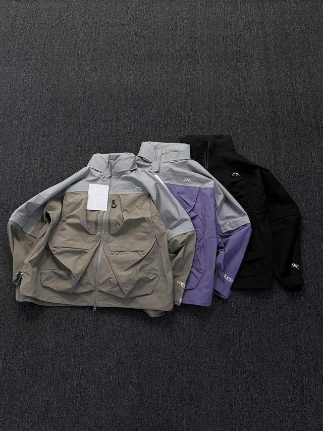 Comfy Outdoor Garment Solid Color Hooded Waterproof Zip-Up Jacket (Ddd) A hooded