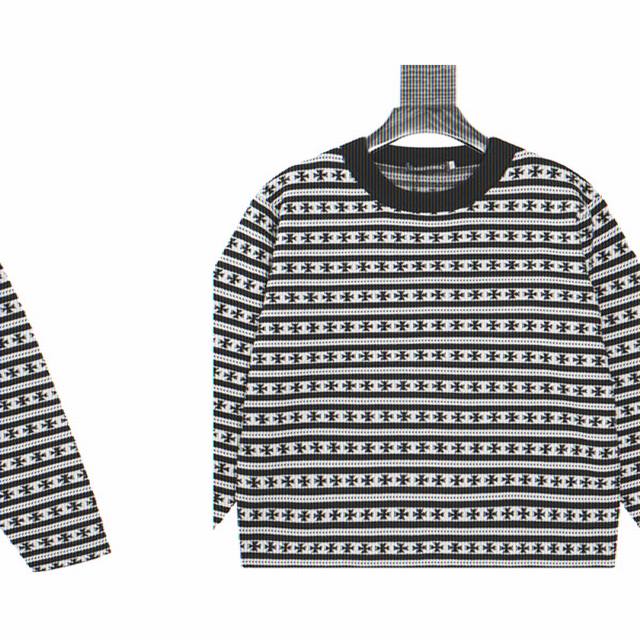 Chrome Hearts All-Over Jacquard Cross Knit Sweater (Ddd) Pattern Design: The all