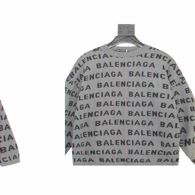 Balenciaga All-over Logo Knit Crew Neck Sweater Design: The sweater is covered i