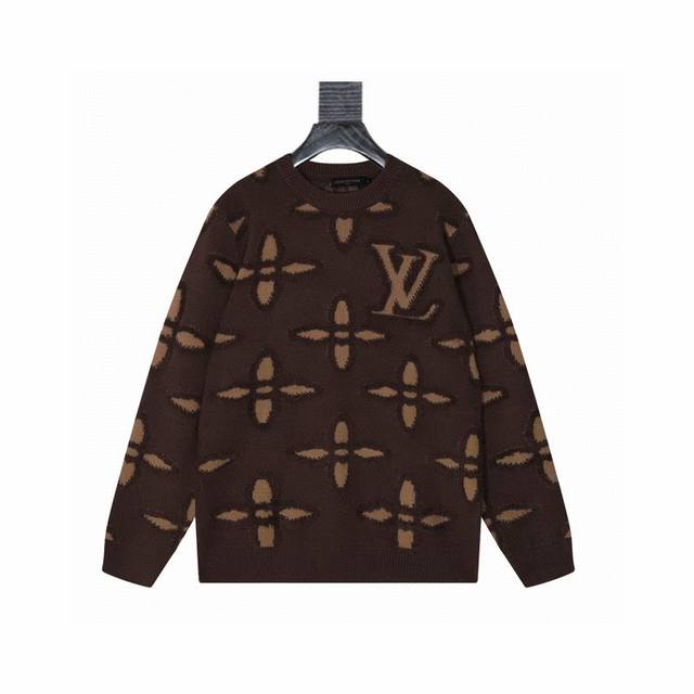 Louis Vuitton (LV) Crew Neck Knit Sweater 1. Jacquard Technique: Knitted using i
