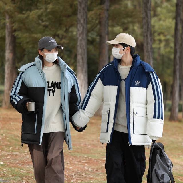 Adidas Originals 23Fw Winter Overseas Edition Limited Edition Color Block Patchw