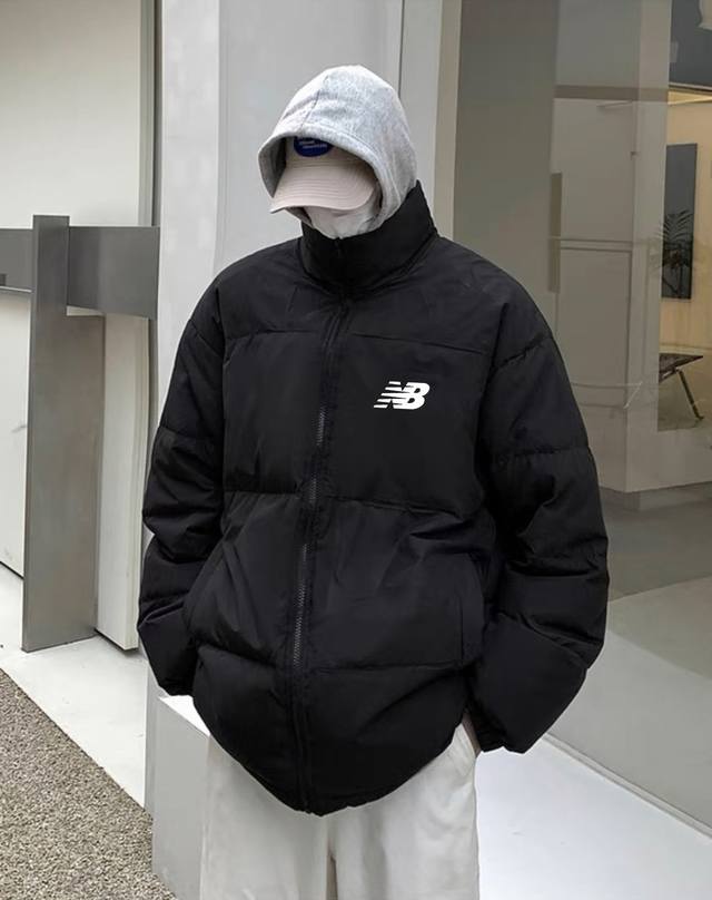 New Balance Nb Loose Down Cotton Jacket/Padded Jacket with Stand Collar/Puff Coa