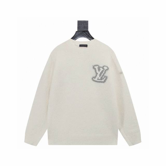 Louis Vuitton (LV) Crew Neck Pullover Sweater. The wool blend fabric commonly in