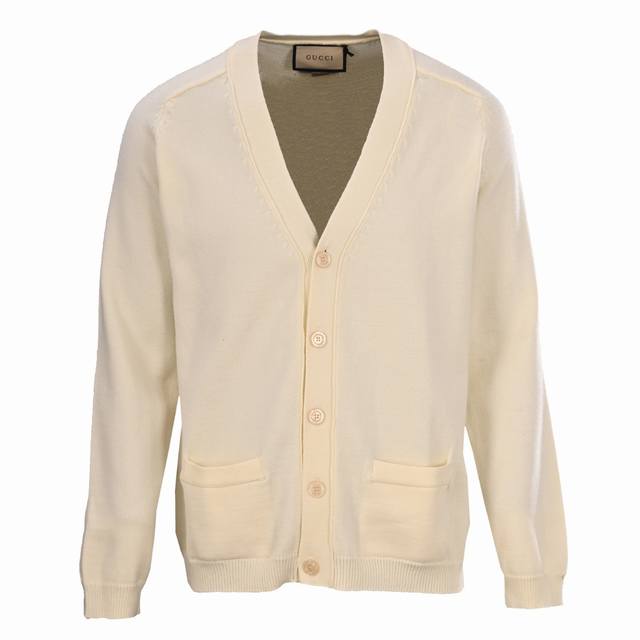 Gucci Solid Color Knit Cardigan Sweater Gu*Ci Fw Autumn/Winter New Comfortable K