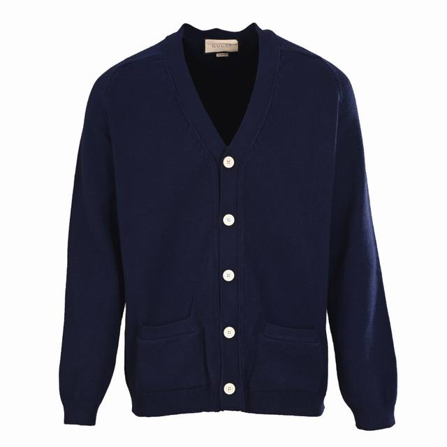 Gucci Solid Color Knit Cardigan Sweater Gu*Ci Fw Autumn/Winter New Comfortable K