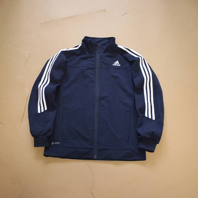 Top-tier version Adidas Qq Candy style stand-up collar three-stripe jacket, Asia