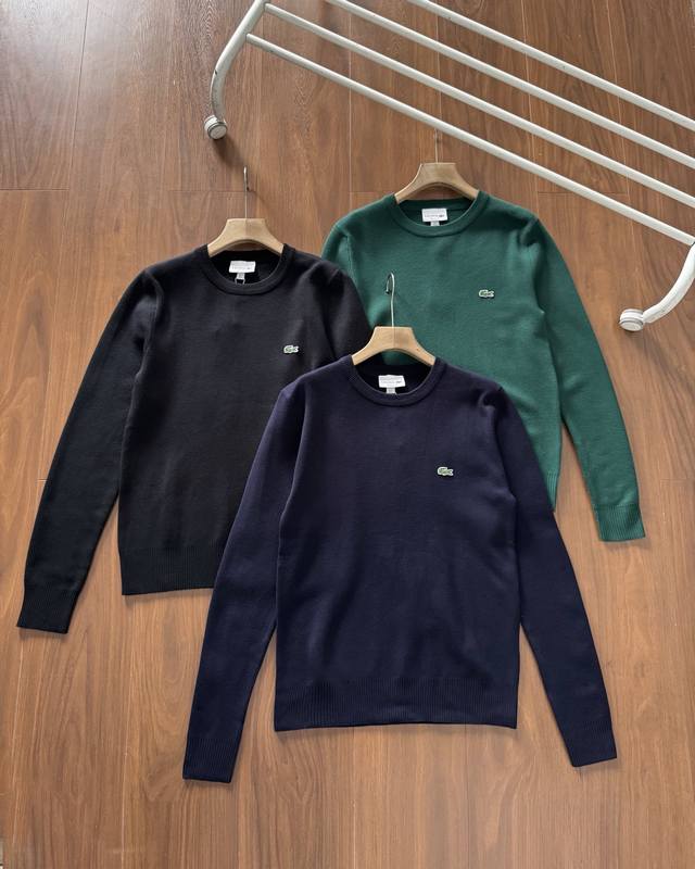 1:1 High-Quality Lacoste Men's Classic Standard Crew Neck Knit Wool Sweater - Ne