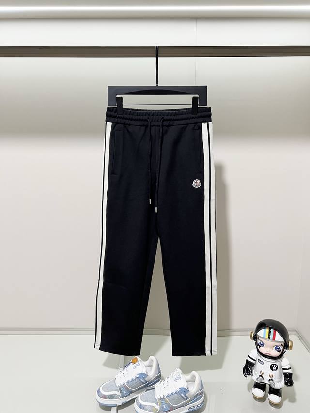 Moncler Custom Fabric Suit Casual Sweatpants Simple side webbing splicing proces