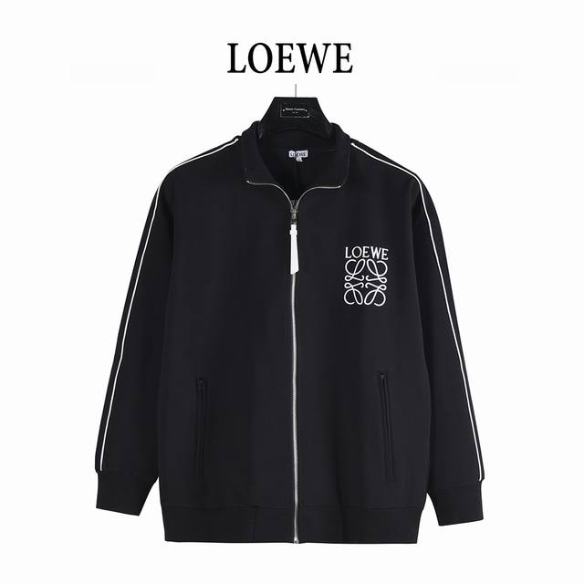 Loewe 25Fw Line Webbing Logo Letter Embroidery Suit Zipper Jacket. Made of 400g