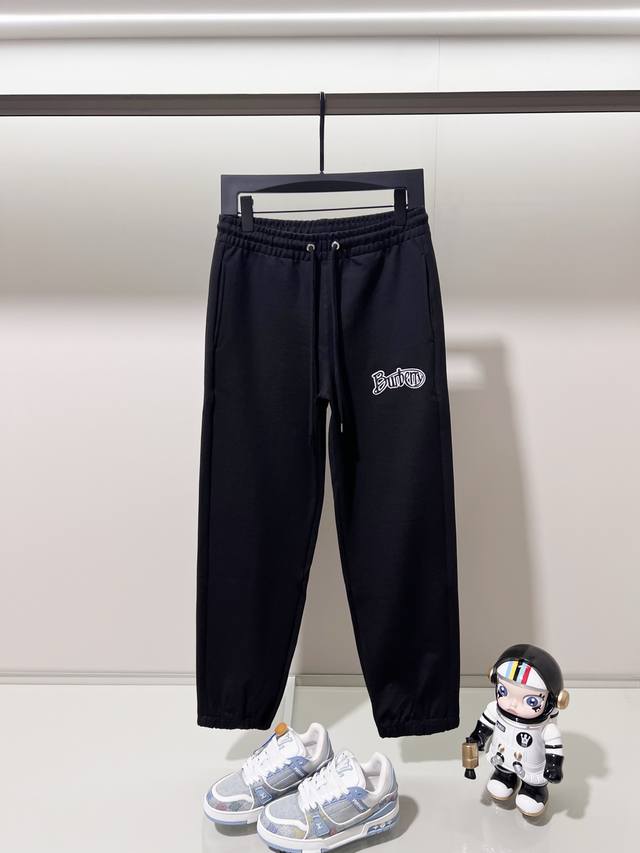 Burberry Custom Fabric Suit Casual Sweatpants Simple Signature Embroidered Logo