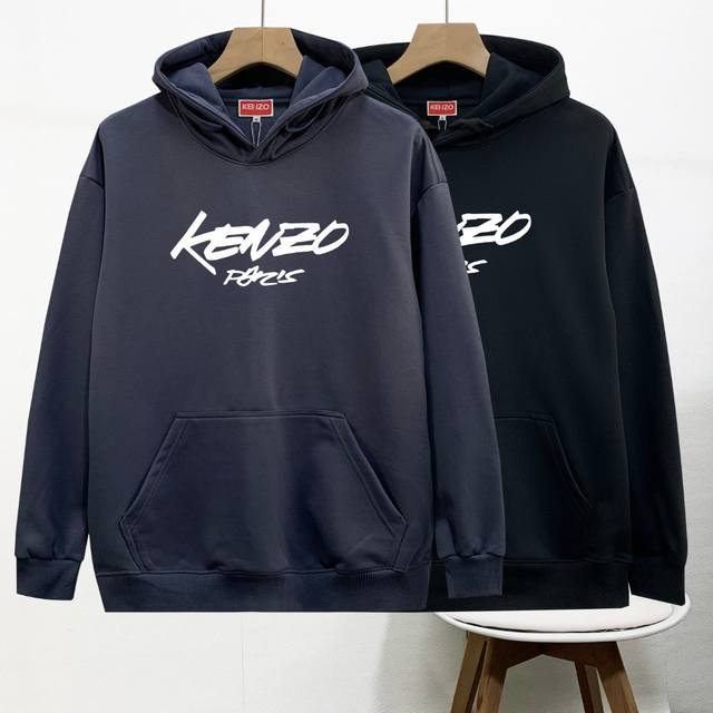 High-quality Kenzo hooded sweatshirt, new print, casual men's terry cloth sweats