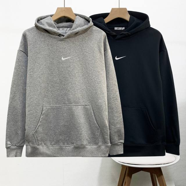 High-quality Nike hooded sweatshirt - new embroidered design, couple style, terr