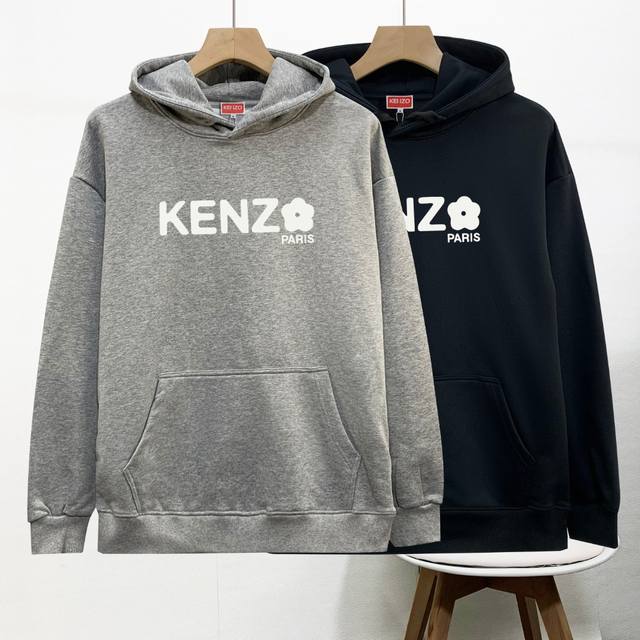 High-quality Kenzo hooded sweatshirt, new print, casual men's terry cloth sweats