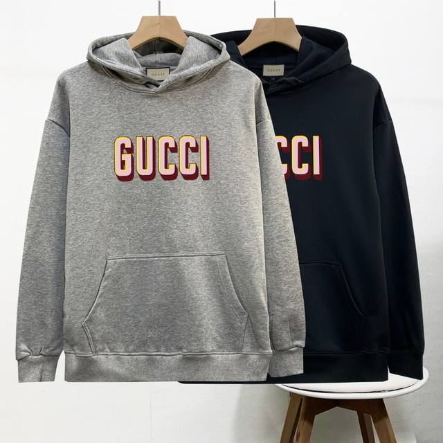 High-quality Gucci hooded sweatshirt, new print, casual men's terry cloth sweats