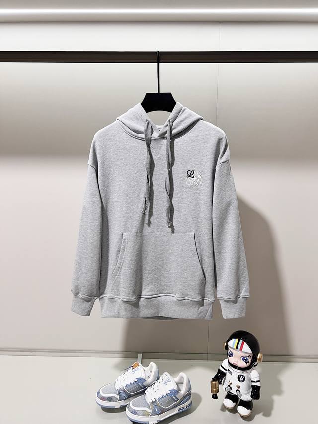Loewe 420g 100% Cotton Hooded Sweatshirt. Features a simple color-blocked design