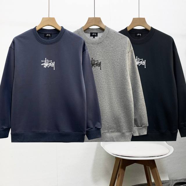 New Arrival Stsssy - Autumn/Winter New Crew Neck Terry Cloth Sweatshirt for Coup