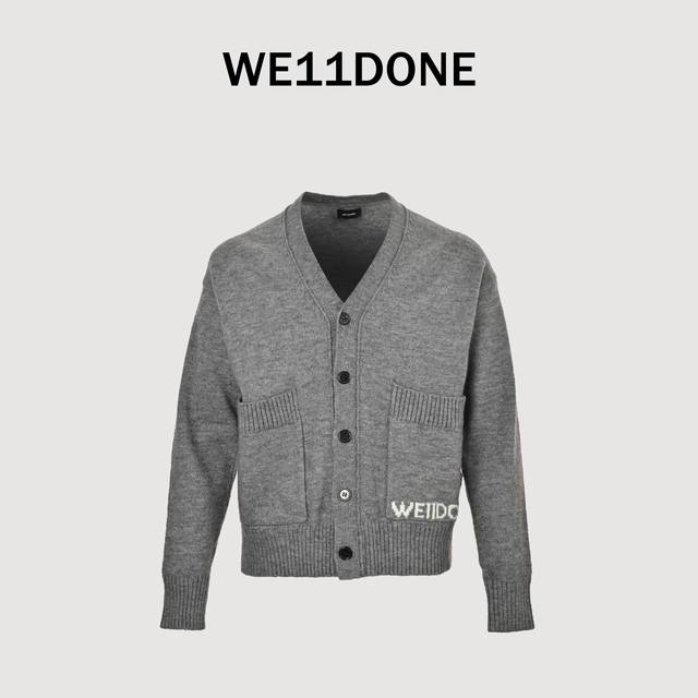 We11 Done 24Fw Winter New Arrival - Celebrity Style Simple Logo Embroidered Swea