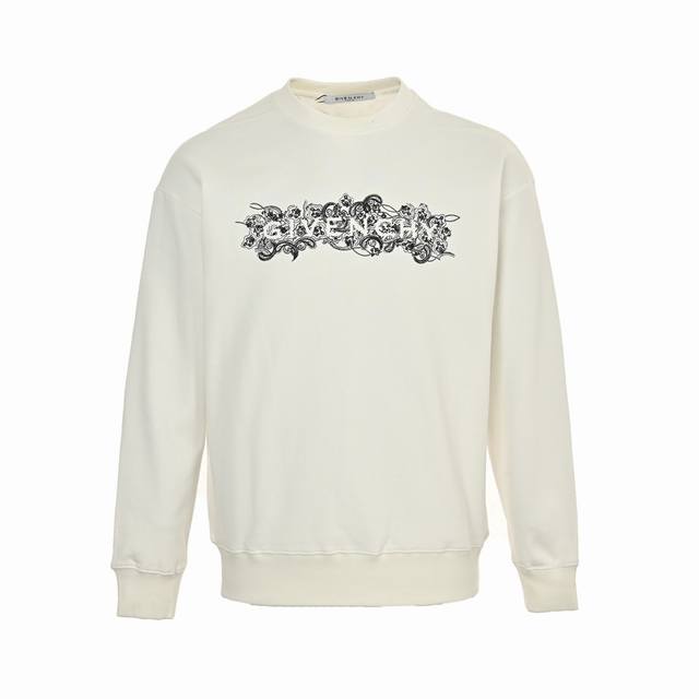 Givenchy 24Fw Front and Back Paisley Embroidered Logo Crew Neck Sweatshirt (Ddd) Givenchy 24Fw Front and Back Paisley Embroidered Logo Crew Neck Sweatshirt (Ddd)