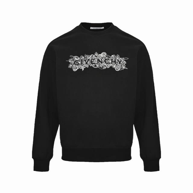 Givenchy 24Fw Front and Back Paisley Embroidered Logo Crew Neck Sweatshirt (Ddd) Givenchy 24Fw Front and Back Paisley Embroidered Logo Crew Neck Sweatshirt (Ddd)