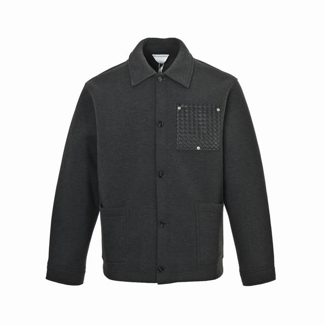 Bottega Veneta (Bv) Space Cotton Woven Leather Pocket Jacket. Purchased from (or