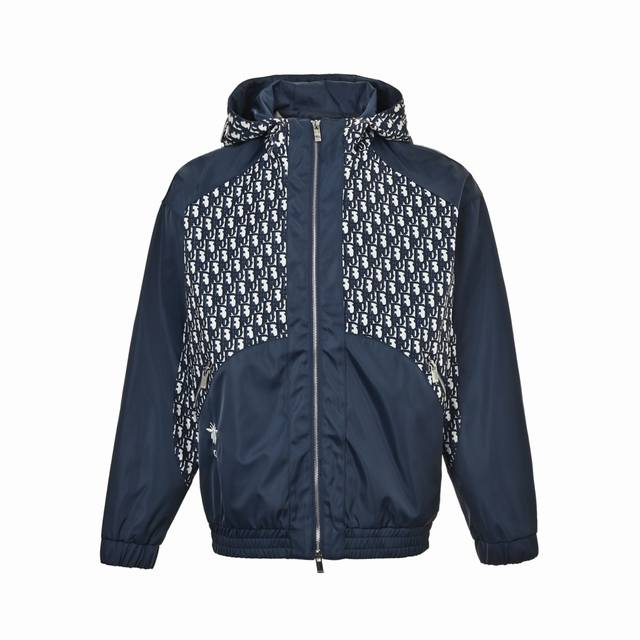 Dior All-over Print Woven Zip-up Hooded Jacket. The style needs no introduction