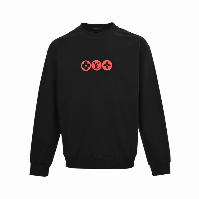 Louis Vuitton 25Fw Silicone Tri-Pattern Crew Neck Sweatshirt 480G High-Grade Com