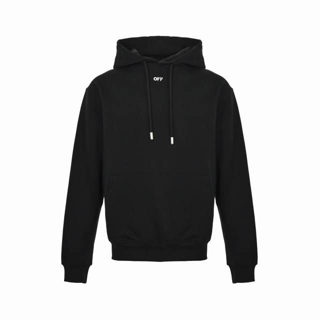 Off White Co Virgil 24Fw Embroidered Anchor Arrow Hoodie All fabrics and ribbing