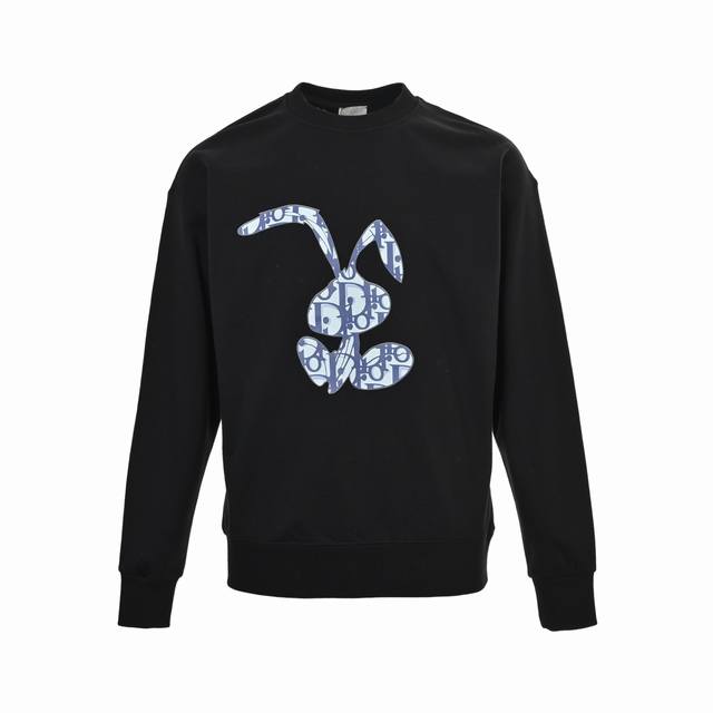 Dior 25Fw Rabbit Print Crew Neck Sweatshirt 25Fw Autumn/Winter New Crew Neck Swe