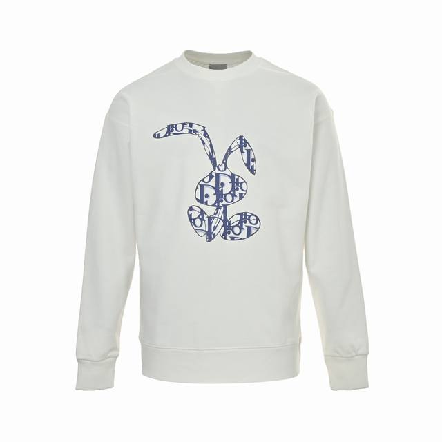 Dior 25Fw Rabbit Print Crew Neck Sweatshirt 25Fw Autumn/Winter New Crew Neck Swe